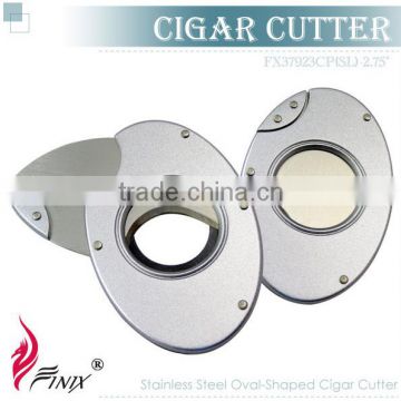 Stainless Steel Oval-Shaped Cigar Cutter