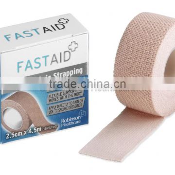 Fast Aid Stretch Fabric Strapping 2.5cm x 4.5m. Pack of 1 X 12 Packs