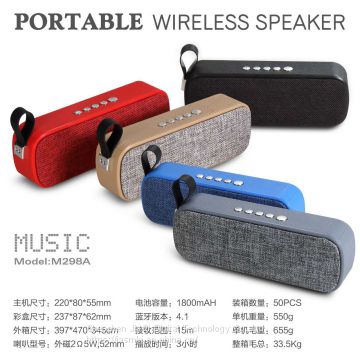 Wireless bluetooth speaker M298A portable bluetooth speaker subwoofer