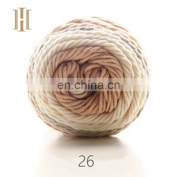 Factory Hot Sales Weaving Cotton/Acrylic Blend Rainbow Yarn For Knitting