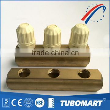 Wholesale price BST / NPT gas water distribution floor heating manifold with valve