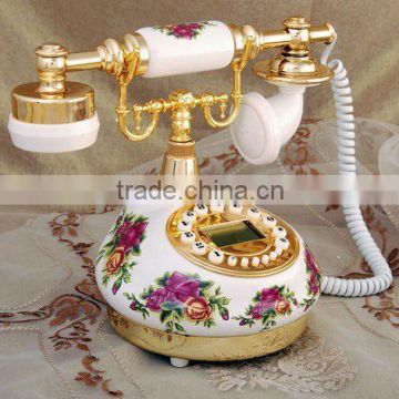 old fashion style ceramic phone ,antique decorative corded telephone for home decoration