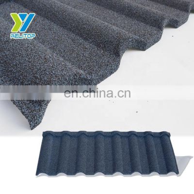 Decorative Colorful Sand Coated Metal Roof Tile / Natural Stone Coated Roofing Tile