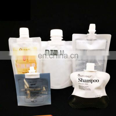 Custom Shaped Mylar Foil Skin Care Face Eye Cream Serums Oil Sample Packaging Bag Sachets with Spout