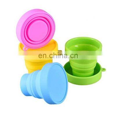 170ML Silicone Travel Coffee Folding Cup, Foldable & Portable & Lightweight Travel Cup for Outdoor Camping Hiking