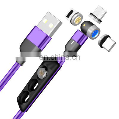 Magnetic charge cable 540 degree 3 In 1 phone charge usb cable