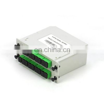 Cassette Insertion Card Type 1*16 1*8 Passive Splitter Fiber Optic PLC Splitter with Sc Connector