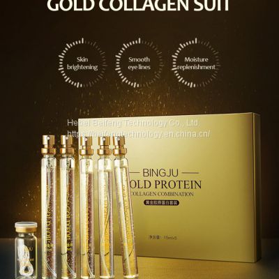 Newest No Needle Facial Collagen Thread Lift Gold Protein Peptide Line Carving For Anti-wrinkle With Radar Line Carve