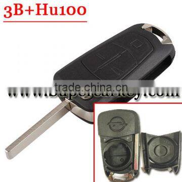 Flip Remote Key Shell fit for Opel Corsa Astra Kadett Monza Montana Case 3 BTN