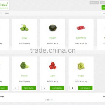 Resposnsive Ecommerce Website Design for Vegetable and Fruit sale