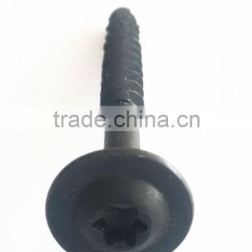 Black button head self-tapping wood screw