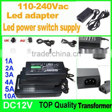 AC100V-240V Converter DC12V 3A 5A 6A 7A 8A 10A Power Supply Adapter 12W- 120W Adapter EU PLUG switching power supply