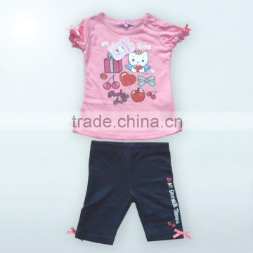China factory baby suit /fashion pink short sleeve 100% cotton 180GRS interlock baby suits