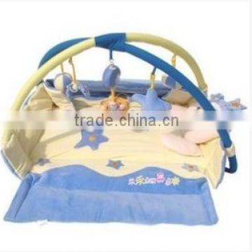 plush baby bed/ baby bed with hanging toys/baby bed side protection/baby floor bed