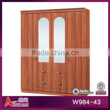 W984-43 wooden large 4 door wardrobes for children bedrooms