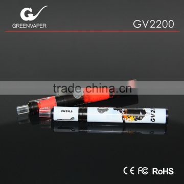 north american market popular mini size 2200mah e cigarette kit GV2200 with doodle design