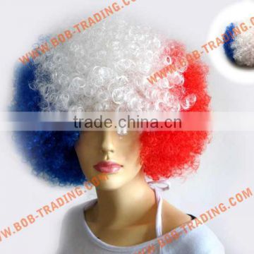 bob trading EUROPE market standard football fan wig/hair football fan wigs for sale