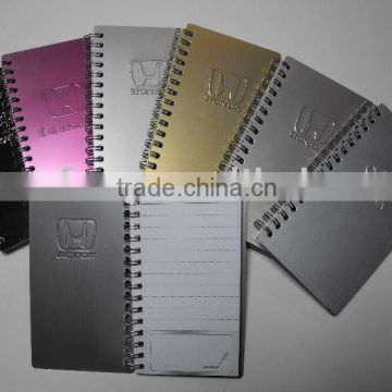 metal cover custom school notebook