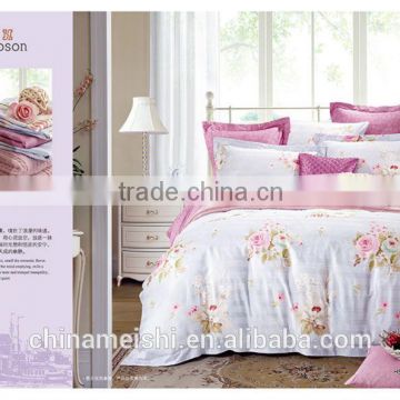 Newest pattern Flowering cotton dobby 4pcs Tencel bed linens
