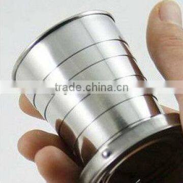 stainless steel wine folding cup