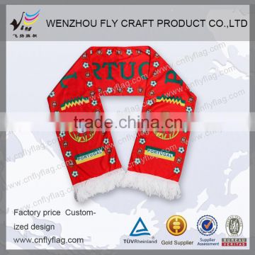 High quality custom soccer promotion sports scarf