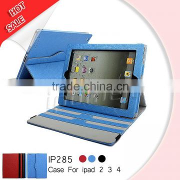 Thin and light tablet leather case cover for ipad 2 3 4 made in china