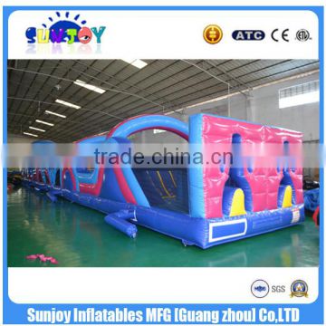 SUNJOY 2016 new designed inflatable obstacle course toys, competitive obstacle course,inflatable obstacle castle for sale