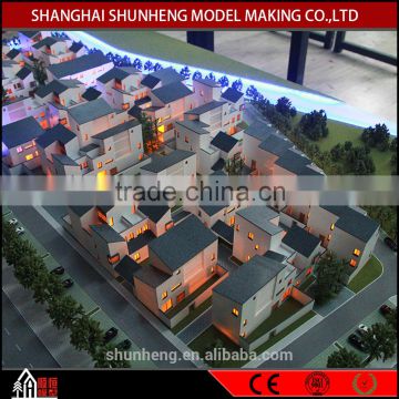 3D miniature architectural scale models,scale model villa house with lighting system