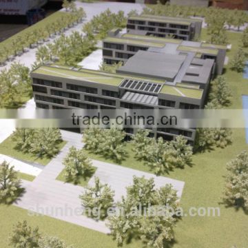 miniature building model for urban planning of factory area