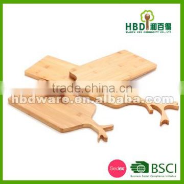 cute shape bamboo wooden cutting board