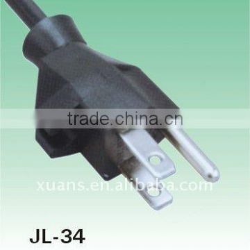 UL Grounded 3-Wire Cord NEMA 5-15P 3-pin plug power cord