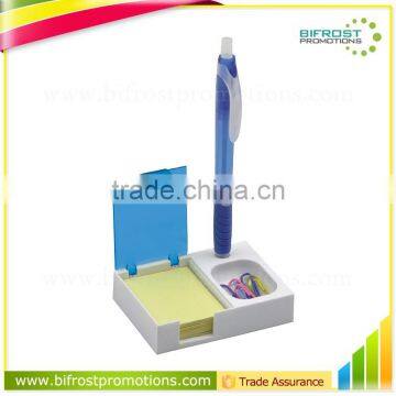 Promotion Custom Sticky Note With Plastic Pen Holder