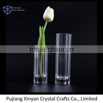 Factory Sale simple design wedding flower crystal glass vase for sale