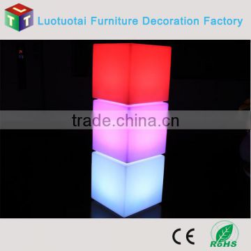 35cm waterproof inductive charging led siting cube chair/table