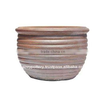 High Fired Stoneware Black-clay Planter
