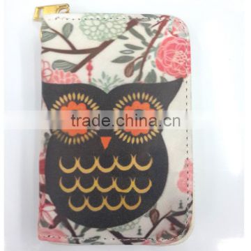 2015 New Fashion PU Leather Women Wallet Owl Printed