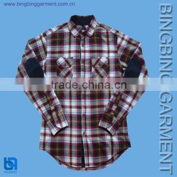 men's LS plaid style flannel casual shirt