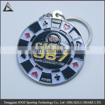 casino steel badge /casino keychain/poker keychain