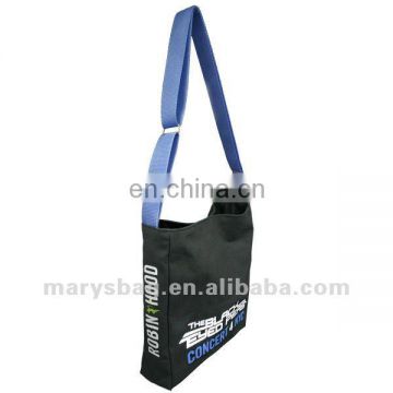 Canvas Sling Tote with Full Side Gussets and Polywebbing Adjustable Shoulder Strap