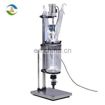 Lab 5L Double Layer Wall Glass Reactor