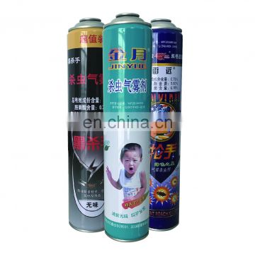 custom different sizes empty metal aerosol can for pesticide  made in china Diamete65mm