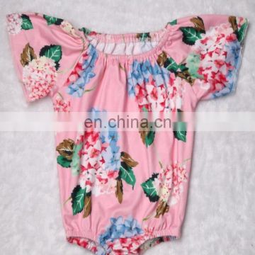 Baby Clothes Romper Cotton Flower Printed Ruffle Baby Girl Romper