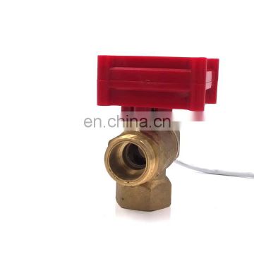 1/2 inch 1/2" dn15 3/4" dn20 female male mini brass motorized operated 3 way ball valve price for HVAC