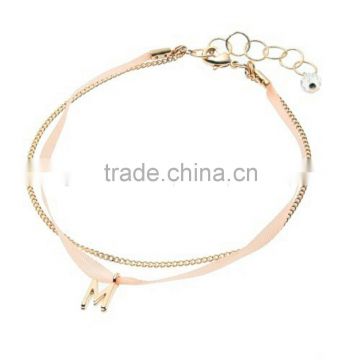 WL1111 Latest fashion jewelry custom letter charm bracelet