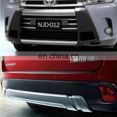 ABS material front/rear bumper guard for Toyota highlander 2018