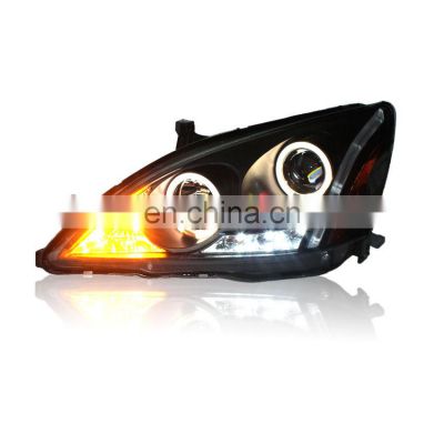 For HONDA For Accord 2003 to 2007 LED Head Lamp 2 Angel Eyes Type