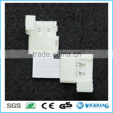 8 mm 2 Pin L Sharp corner PCB Solderless LED strip connector for SMD 3528 LED strip light