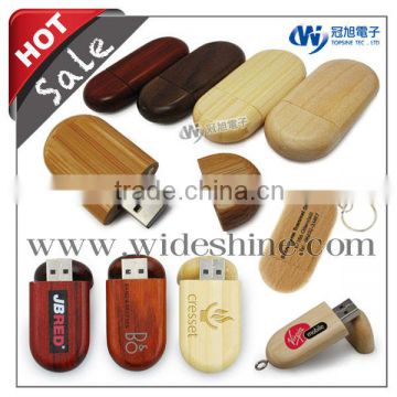 Wooden USB Flash drive for wooden gift with wooden key chain new quality gadget products for wholesale