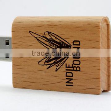Wooden book type usb flash drive 2gb