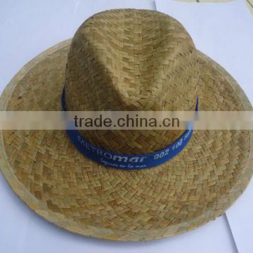 Promotion straw hat with ribbon